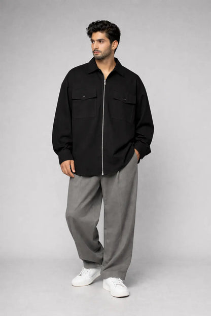 Korean Style Oversized Double Pocket Shirt