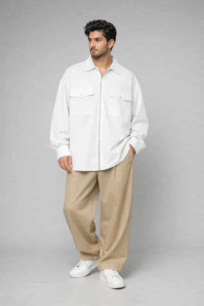 Korean Style Oversized Double Pocket Shirt